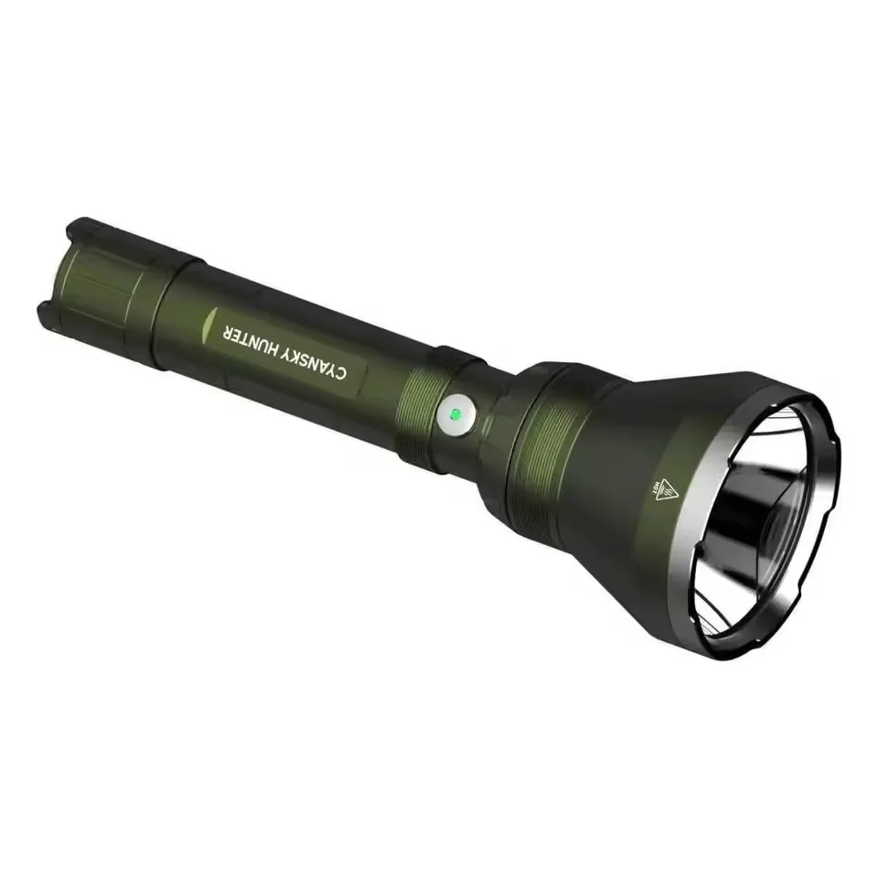 CYANSKY HUNTER 3 in1 Long-Range Hunting Flashlight Red+Green+White LED Torch Type-C charging port