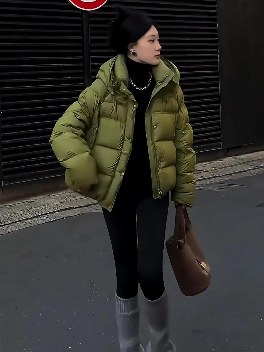 Mujer ort Thiened blanco Du down Jaet invierno nueva llegada Dstring con capucha cálido moda viaje Sle Abrigo acolchado