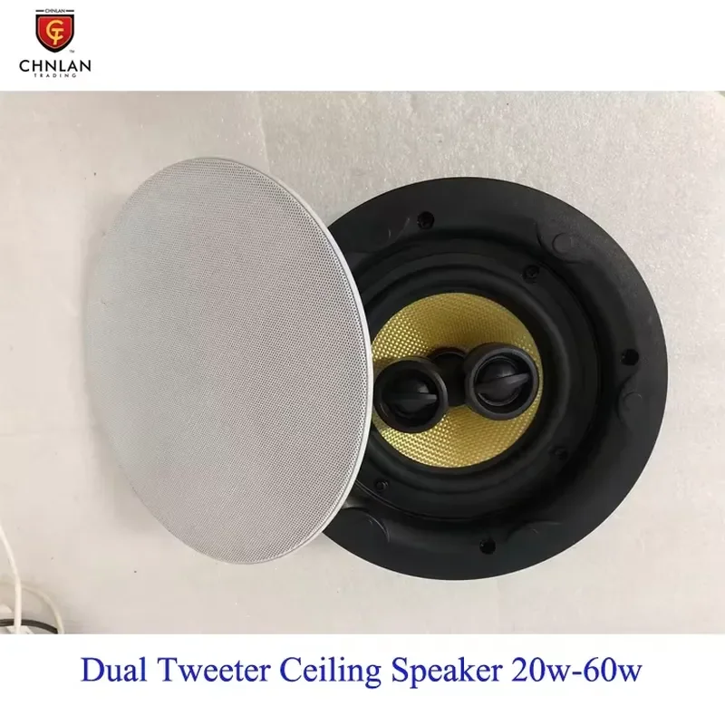 STLF Luxury Hifi Sound Ceiling Speaker System Dual Tweeter Silk Dome Ceiling Speakers 5 Inch 60w 8 Ohm for Home Offices - view 2