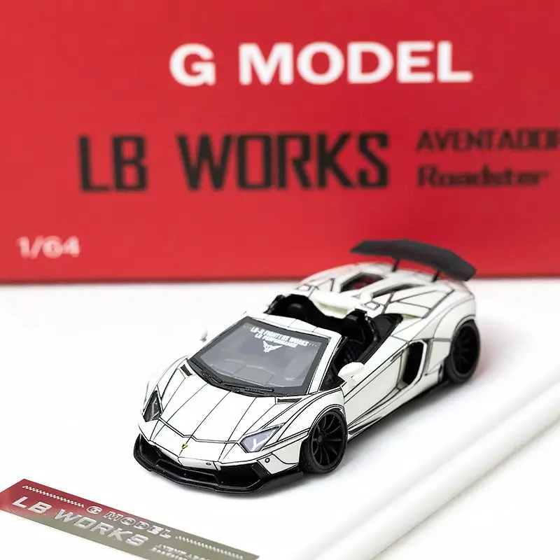 

G MODEL 1:64 Scale LB Lamborghini Convertible Luminous Modified Resin Car Model Collectible Toy Gift Souvenir Display Ornament