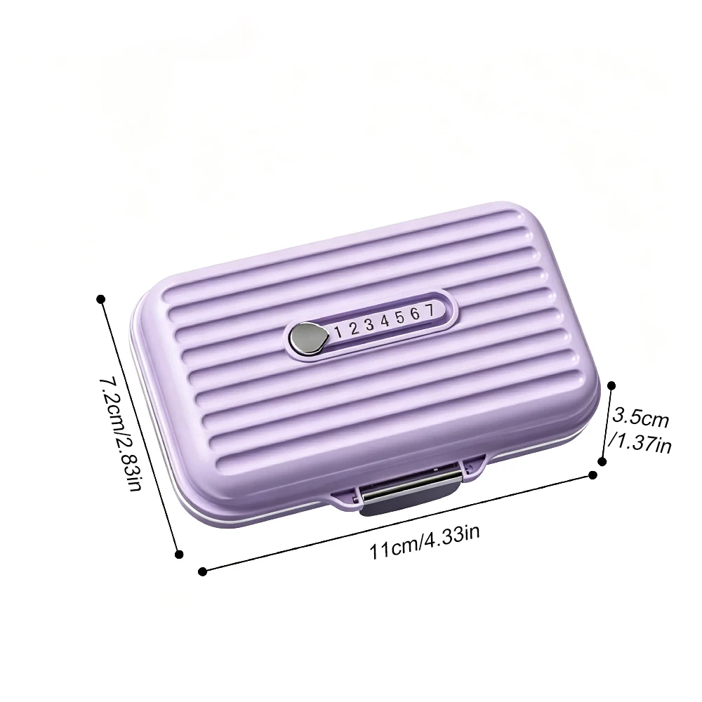 1PCS Weekly Pill Organizer 7 Compartments Moistureproof Airtight Travel Case, Portable Small Pill Box for Vitamins, Fish Oil