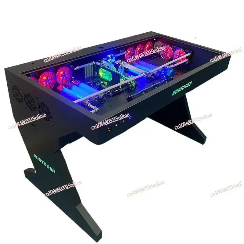 Computer Case Integrated Table High-end Desktop Fully Transparent Big Case Cool Sci-fi Water-cooled Esports Table