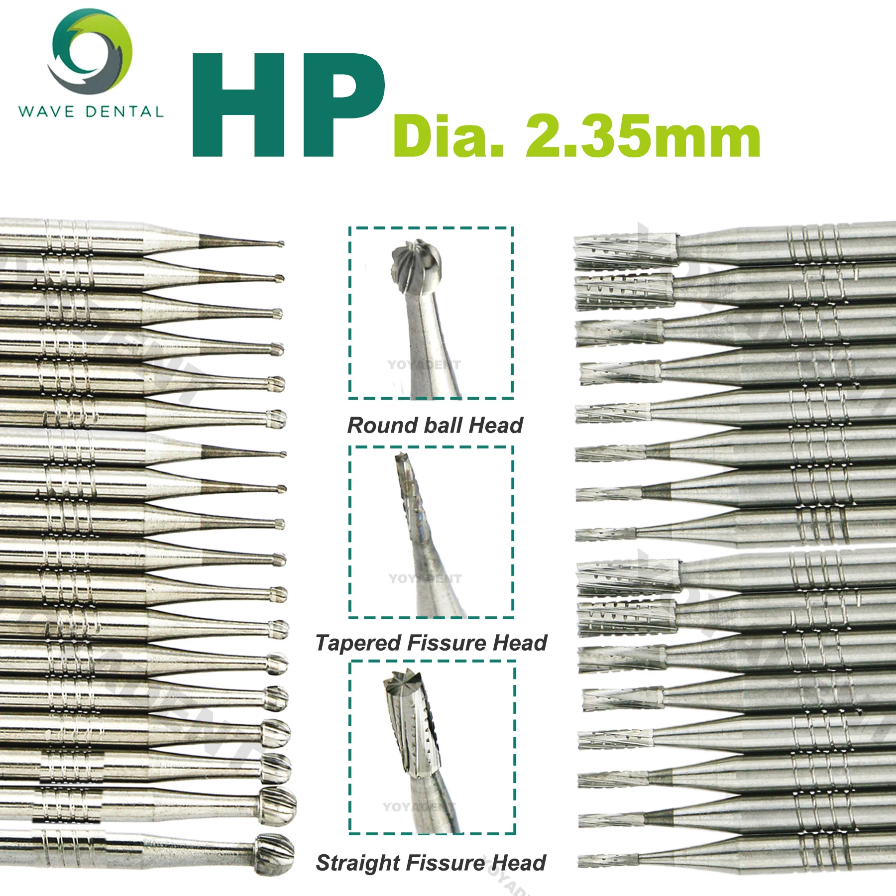 

WAVE Burs Dental Cutter For Straight Nose Cone Low Speed Handpiece Dentistry HP Strawberries Dia 2.35mm