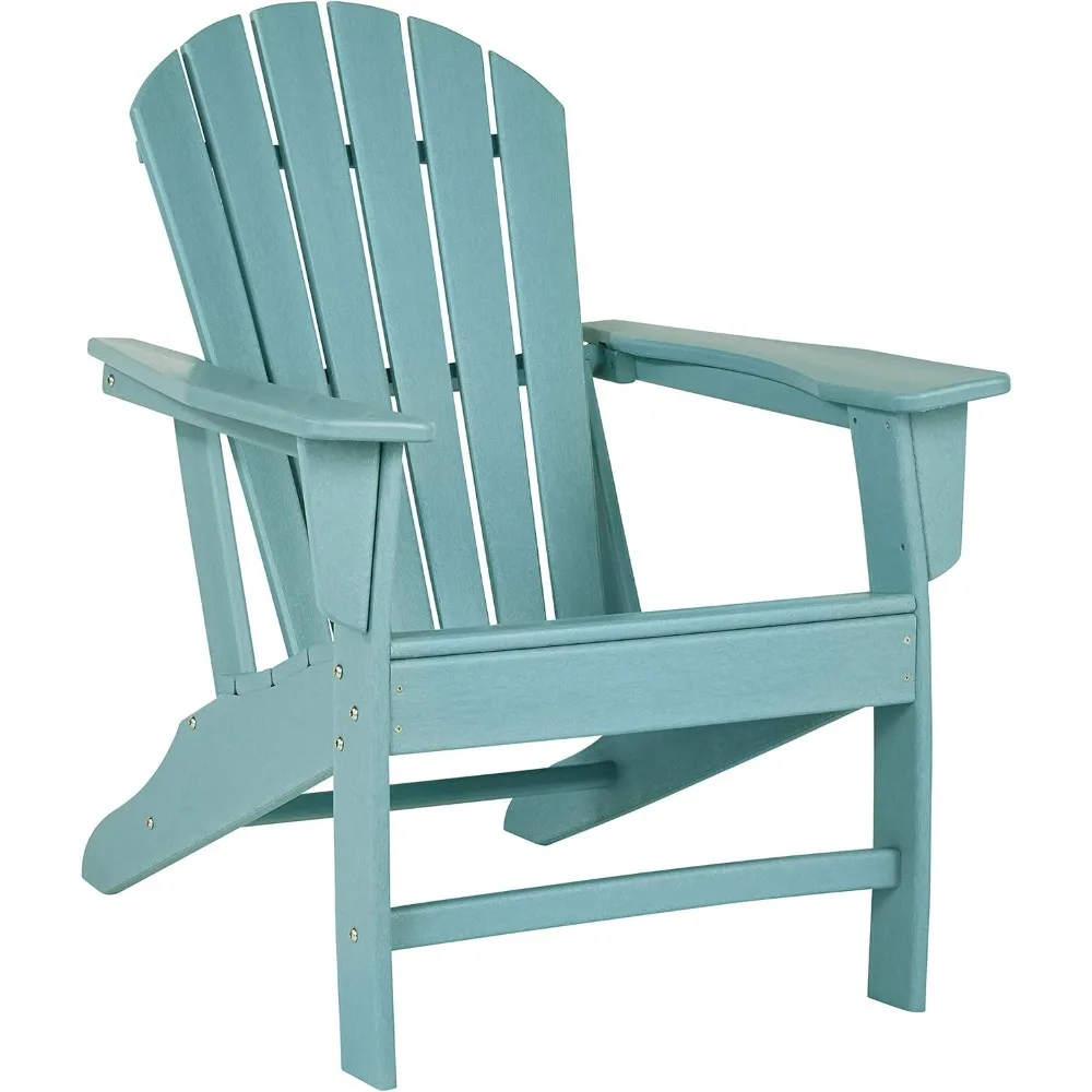 Sundown Treasure Outdoor Patio HDPE Weather Resistant Adirondack Chair in Blue