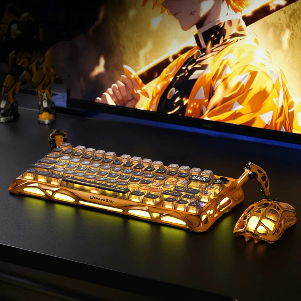 Gravity Planet Cocoon 75K1Pro Mechanical Keyboard Competition Blog Chemical Aluminum Alloy Wireless Game E-sports Mouse