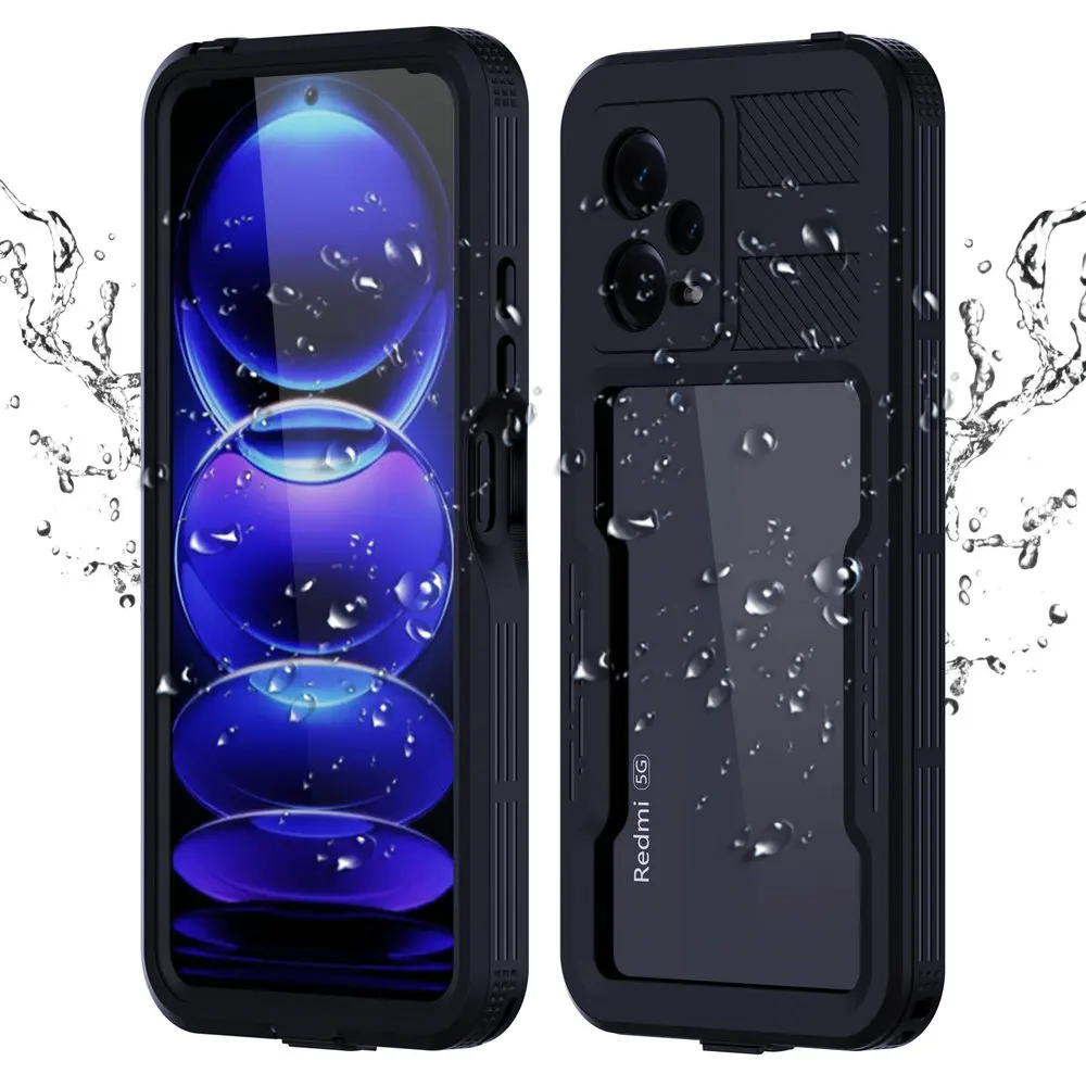 

For Redmi Note 12 Pro 5G 2023 Waterproof Case IP68 360 Protect for Xiaomi Redmi Note 12 Case Phone Note12 12Pro Shockproof Cover