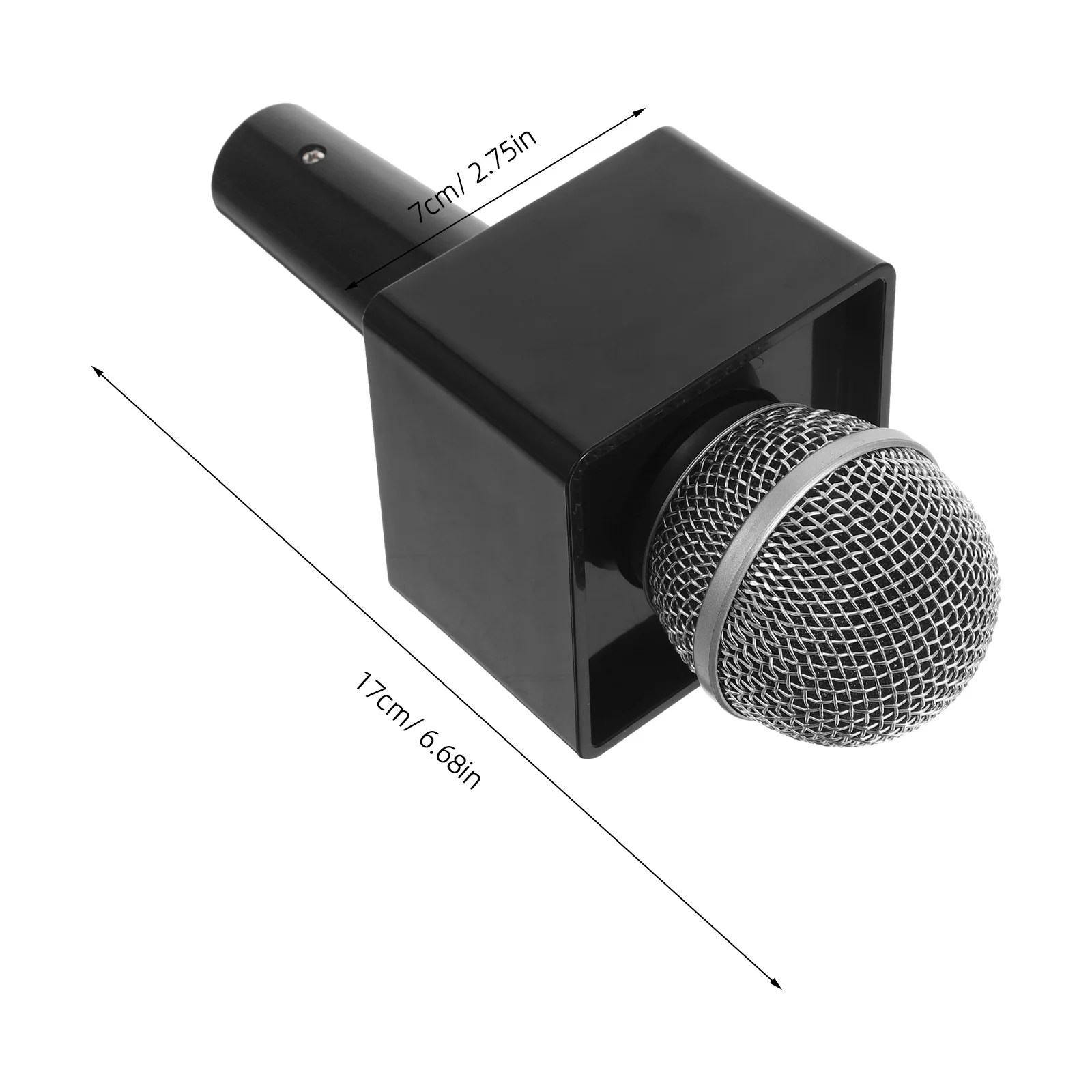 Microfone de simulação de plástico de 18cm para crianças, adereço de microfone falso para dramatização, performance de palco, suprimentos para festas, fingir