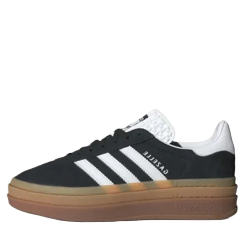 

Adidas Originals Gazelle Bold Black White Женские повседневные немецкие тренировочные уличные нескользящие туфли для скейтборда на толстой подошве IE0876