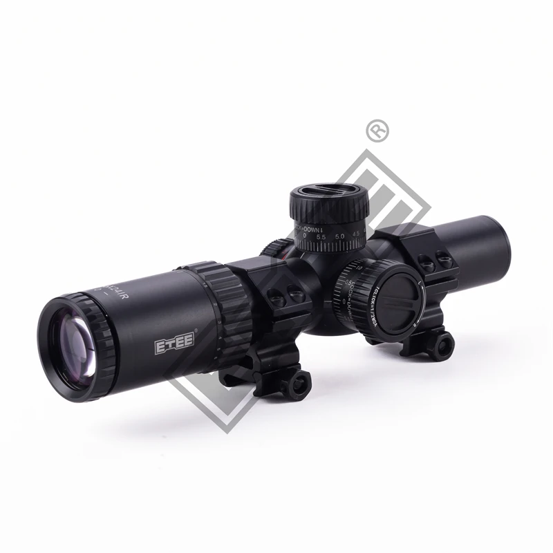 ETEE Tactical Optics HD1.2-6X24I Sniper Scopes Red Dot Scope Hunting Air Gun Accessories Suitable For 11/20mm Track Mounting