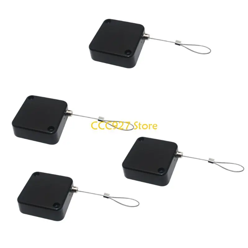 B03F Pack of 4 Retractable Remote Control cwith Adjustable Leashes for TV