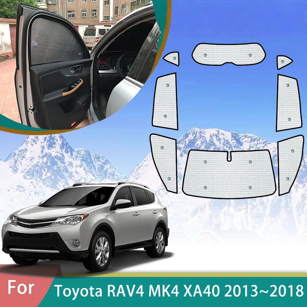 For Toyota RAV 4 MK4 XA40 2013-2018 2014 2015 Magnetic Window Curtains Sunshade Shading Privacy Shading Visor Car Auto Part