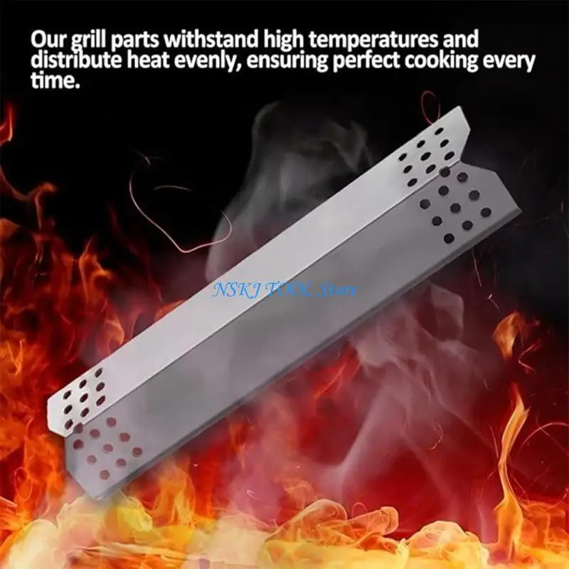L8RC Rustproof Iron Burners Cover Replacement For Gas Grilling Cooking Gridded Heat Plate Flame Guards Accessories