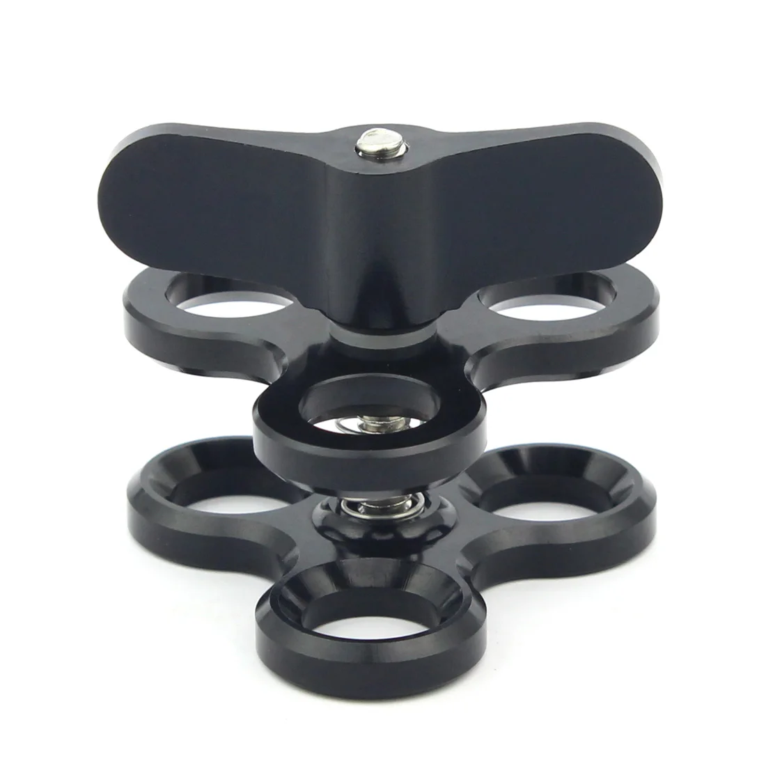 Dreifach-Schmetterlings clip 1 "Kugelkopf-Befestigungs halterung für Gopro 13 Insta360 x4 Tauch schale Ring Licht kugel klemme Stativ kugel adapter – Detail 2