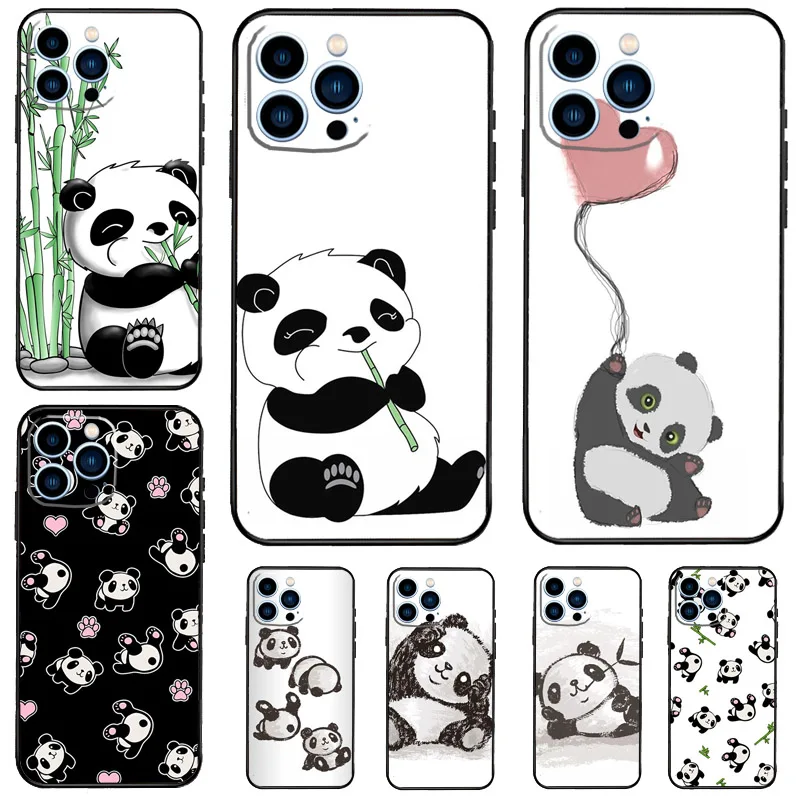 Cartoon Panda Case For Samsung Galaxy S26 Ultra S25 S24 S23 S22 S21 S10 Plus S20 FE S25 Ultra Cover Funda
