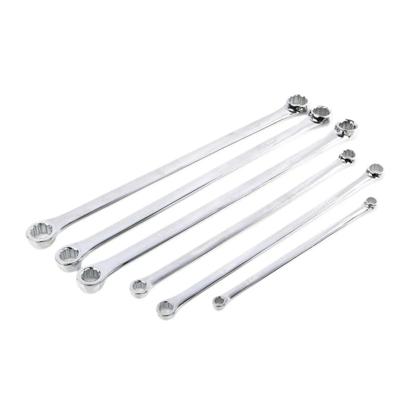 6x Extra Long Box End Wrenches Set Socket Wrench Convenient Automotive Tools for Electric Vehicle Automobile Maintenance