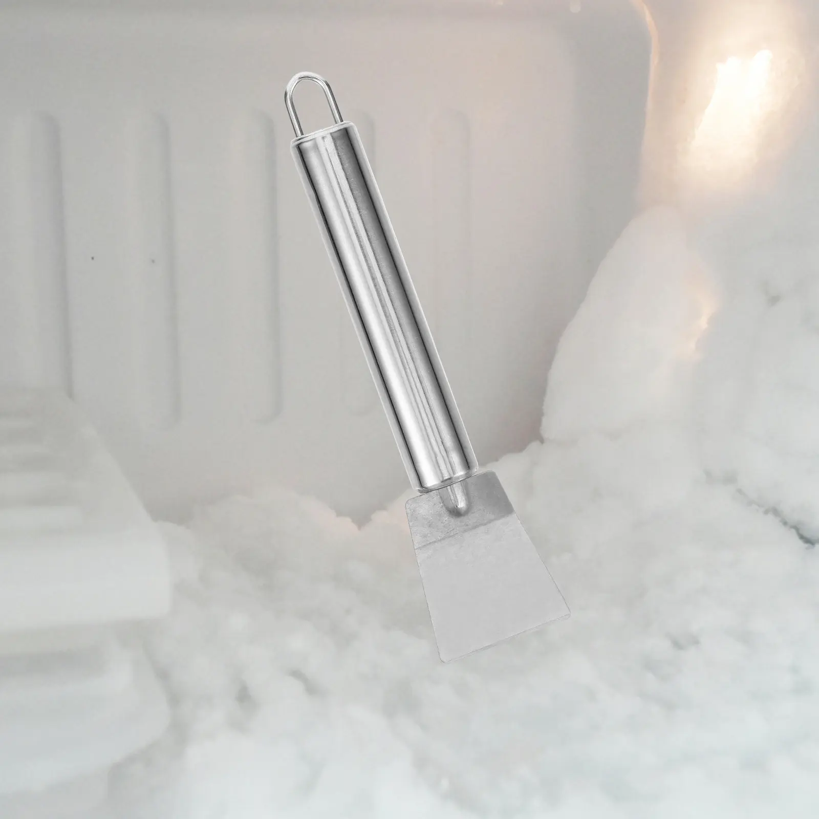 5Pcs Stainless Steel Ice Shovel Freezer Cleaning Scraper Versatile Ice Remover for Fridge Defrosting Kitchen Bar Restaurant Use