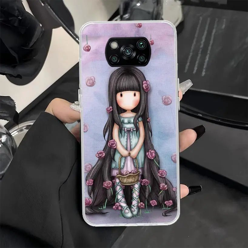 S-Santoro G-Gorjuss Cute Girls Phone Case for Xiaomi Poco X7 X6 X5 X3 Pro X4 Nfc F6 F5 F4 Gt F3 F1 M5S M4 M3 M5 Soft Silicone Co