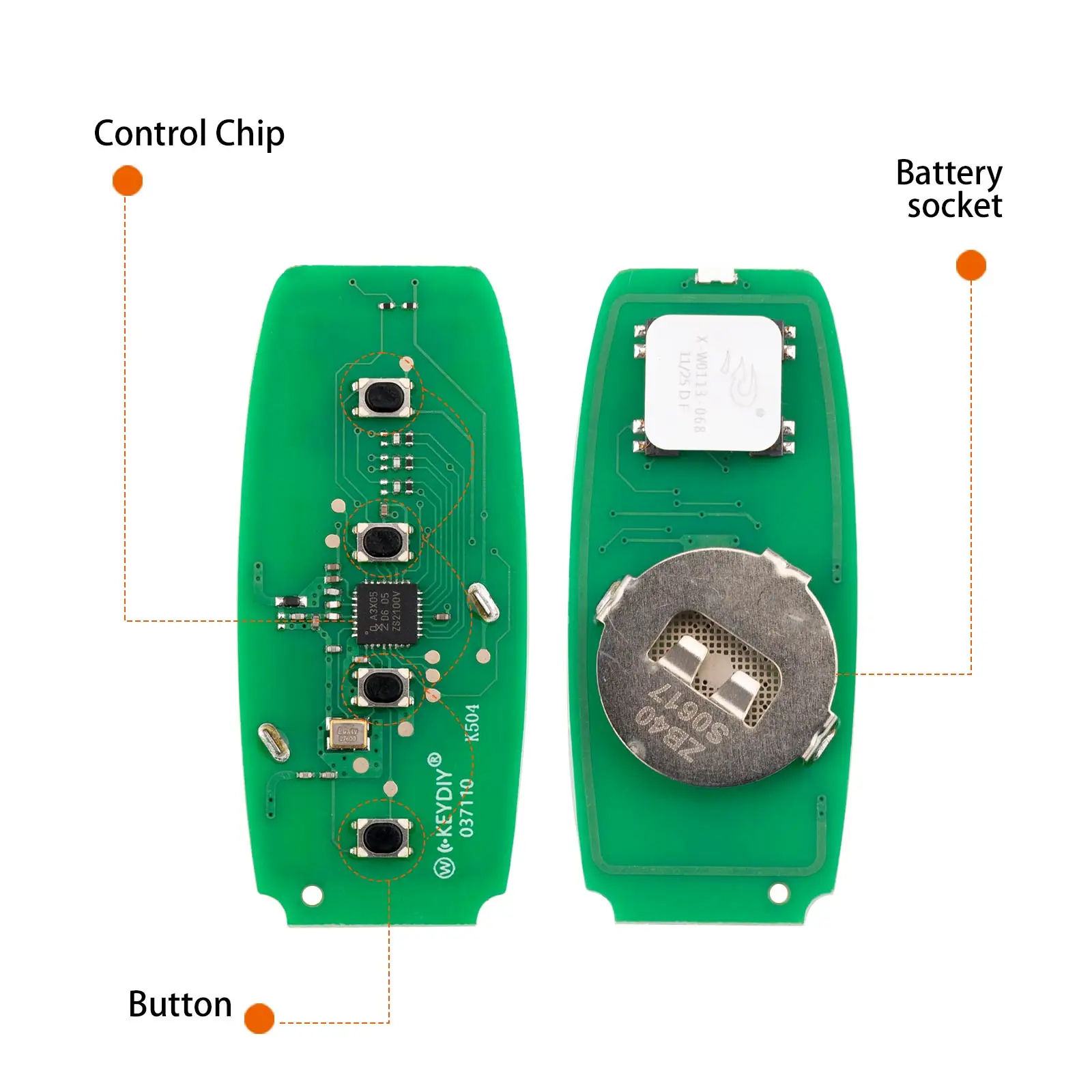 KEYDIY KD ZB40-4 Universal Smart Remote Key 4 Buttons for Chrysler Type Car Remote Key for KD-X2 / KD-MAX Key Programmer