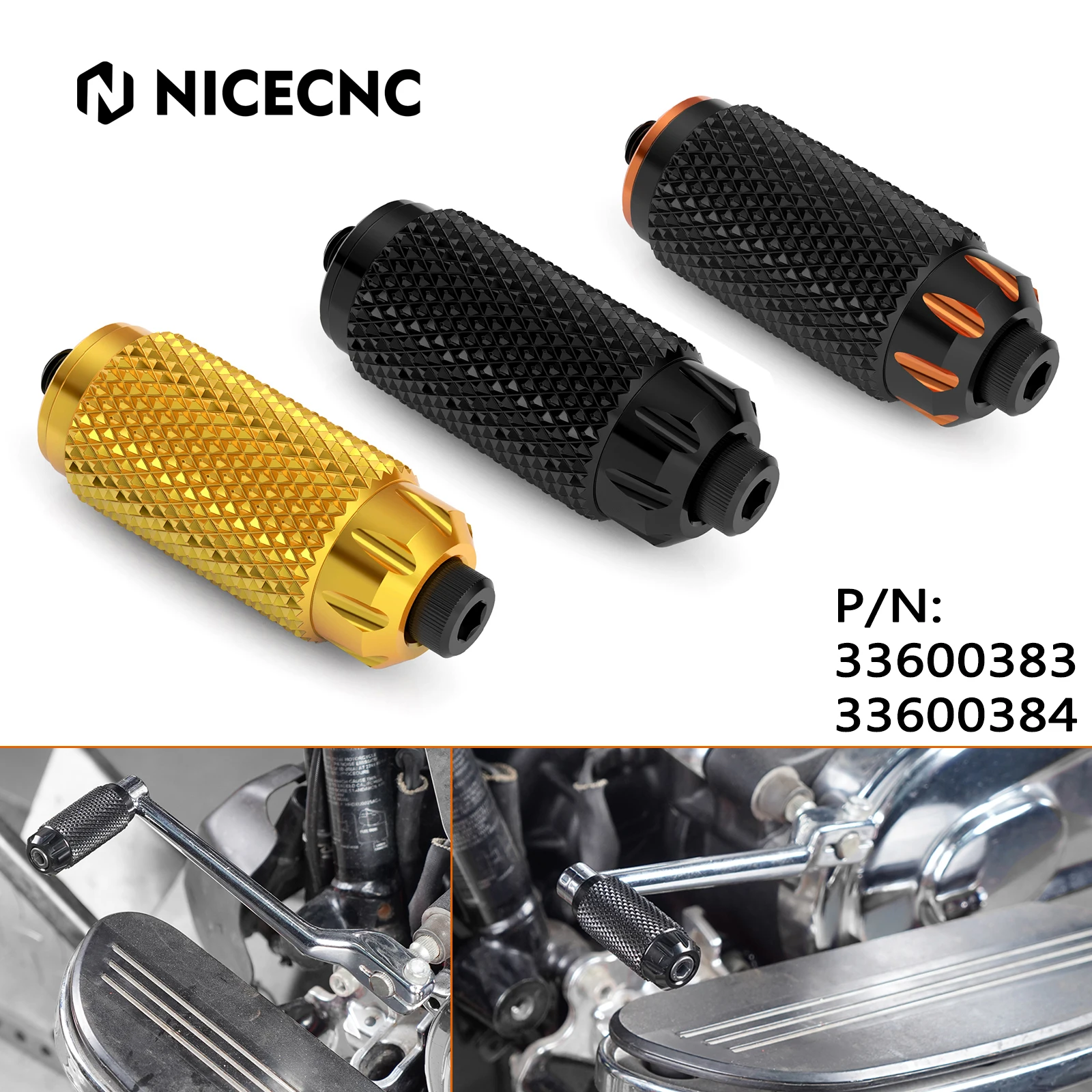 

Motorcycle Knurled Gear Shifter Peg for Harley Road King/Special Street Glide FLHX/S Road Glide FLTRX/S Gear Shift Heal Toe Peg