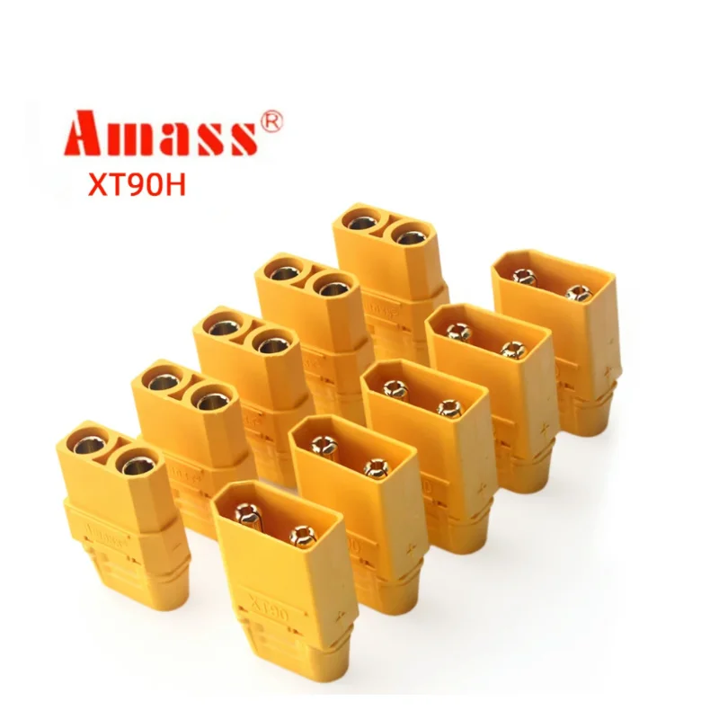 Amass10PCS XT90 connector 5 Pairs Amass XT90 connector XT90H Plug 4.5mm banana Male Female Adapter for RC Drone Car Lipo Battery