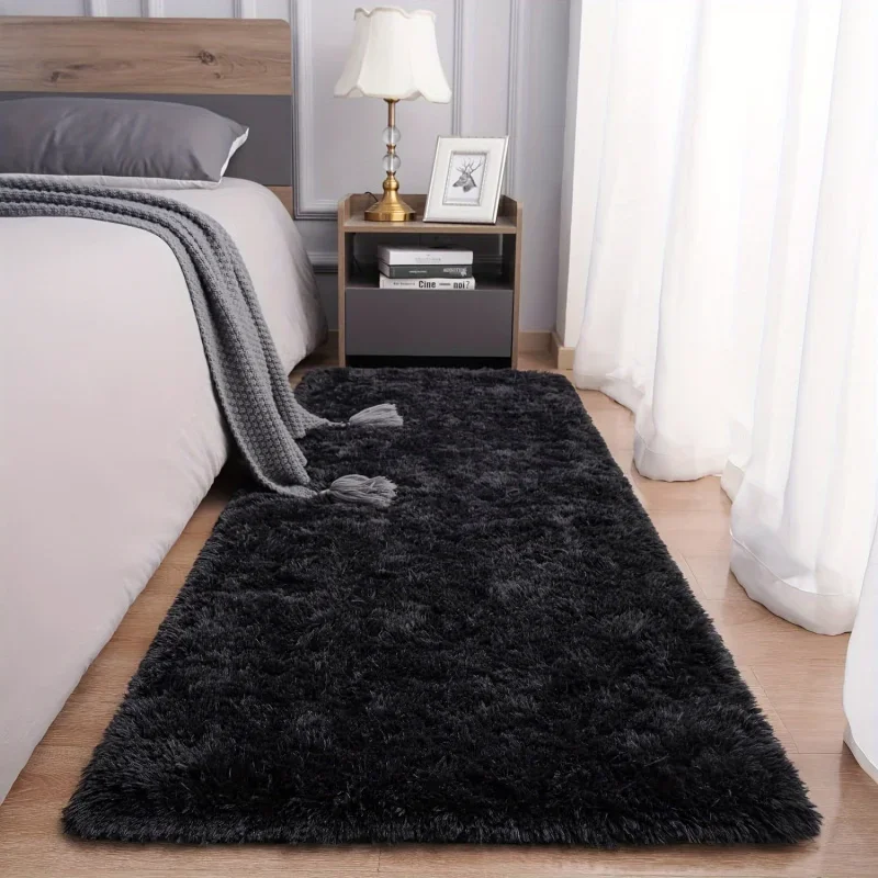 Vikama tapete felpudo de cor sólida, fofo e macio, para quarto, dormitório juvenil, quarto infantil, decoração de casa