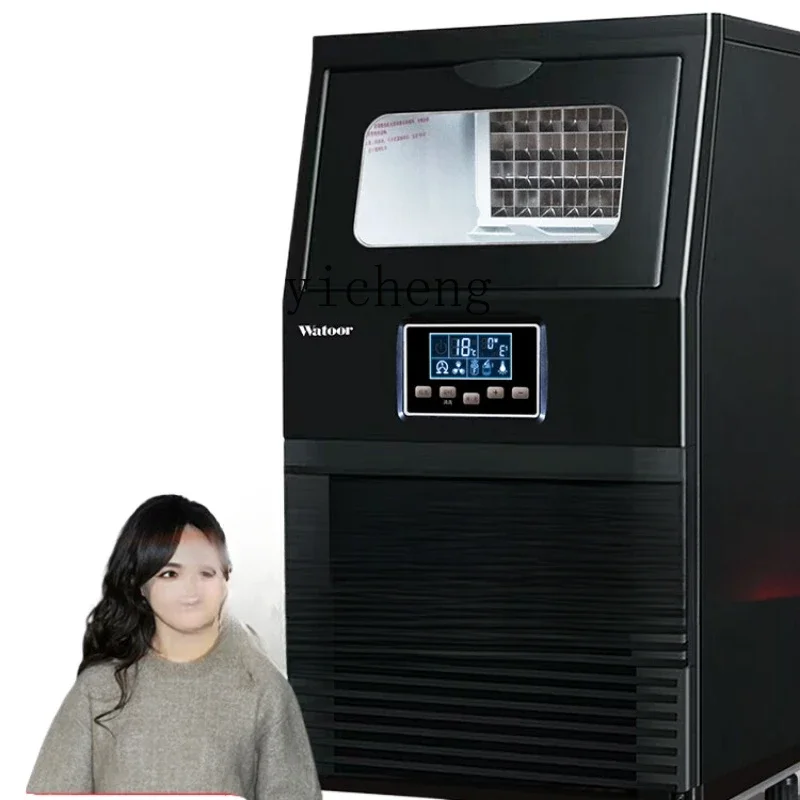 

Ice Maker Commercial Household Milk Tea Shop 40kg Automatic Small Large Manual Square Ice Cube