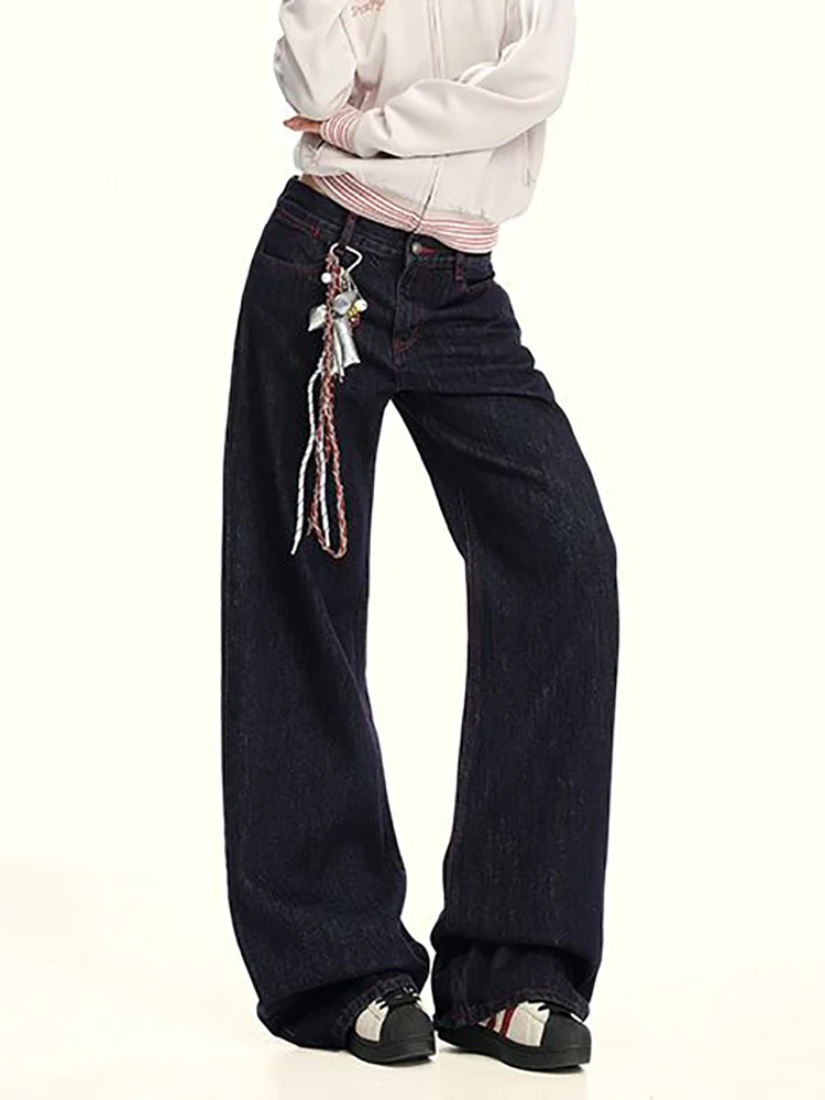 

Vintage Baggy Low Waist Jeans for Women Y2K Wide Leg Pants Oversized Harajuku Straight Leg Jeans