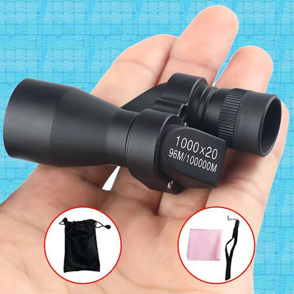 Telescópio Portátil hd ao ar Livre com Pano de Limpeza hd Monocular à Prova de Choque Leve 1000×20 Atividades ao ar Livre