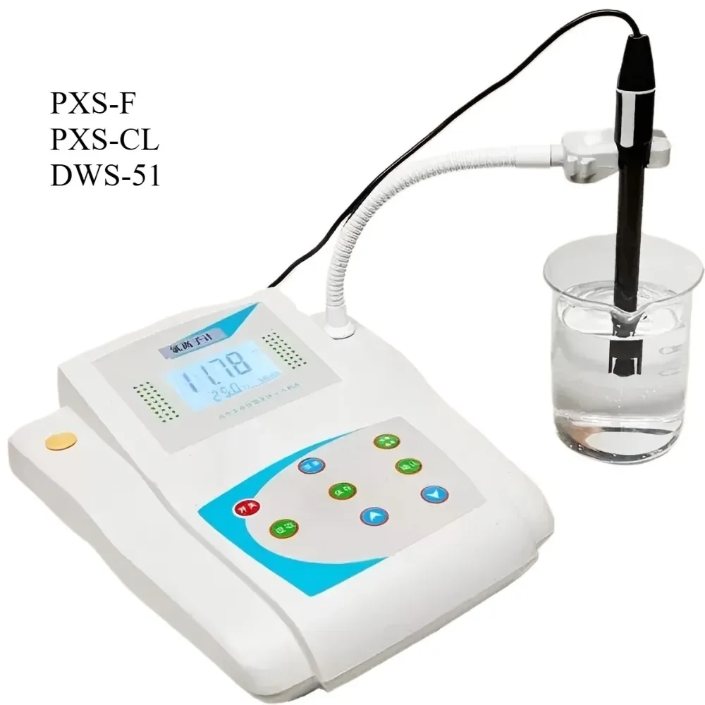 DWS-51 Benchtop Sodium Ion Meter Fluoride Chloride Ion Concentration Analyzer Sodium Chloride Tester