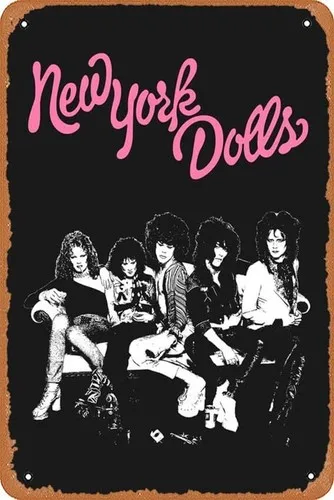 New York Dolls Poster Vintage Metal Tin Sign Home Decor Garage Man Cave Wall Art