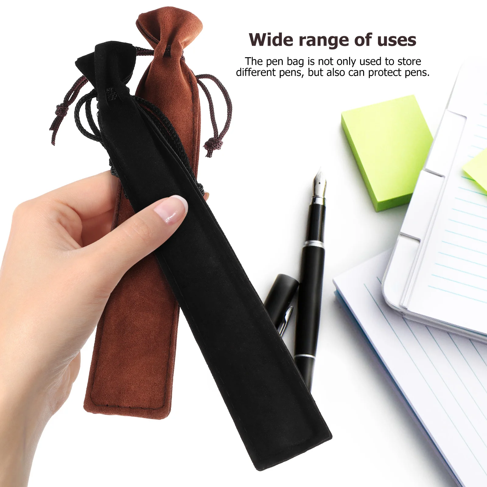 

50Pcs Pen Sleeve Organizer with Drawstring Protective Pouch for Fountain Pens Ballpoint Pencils Travel School Use