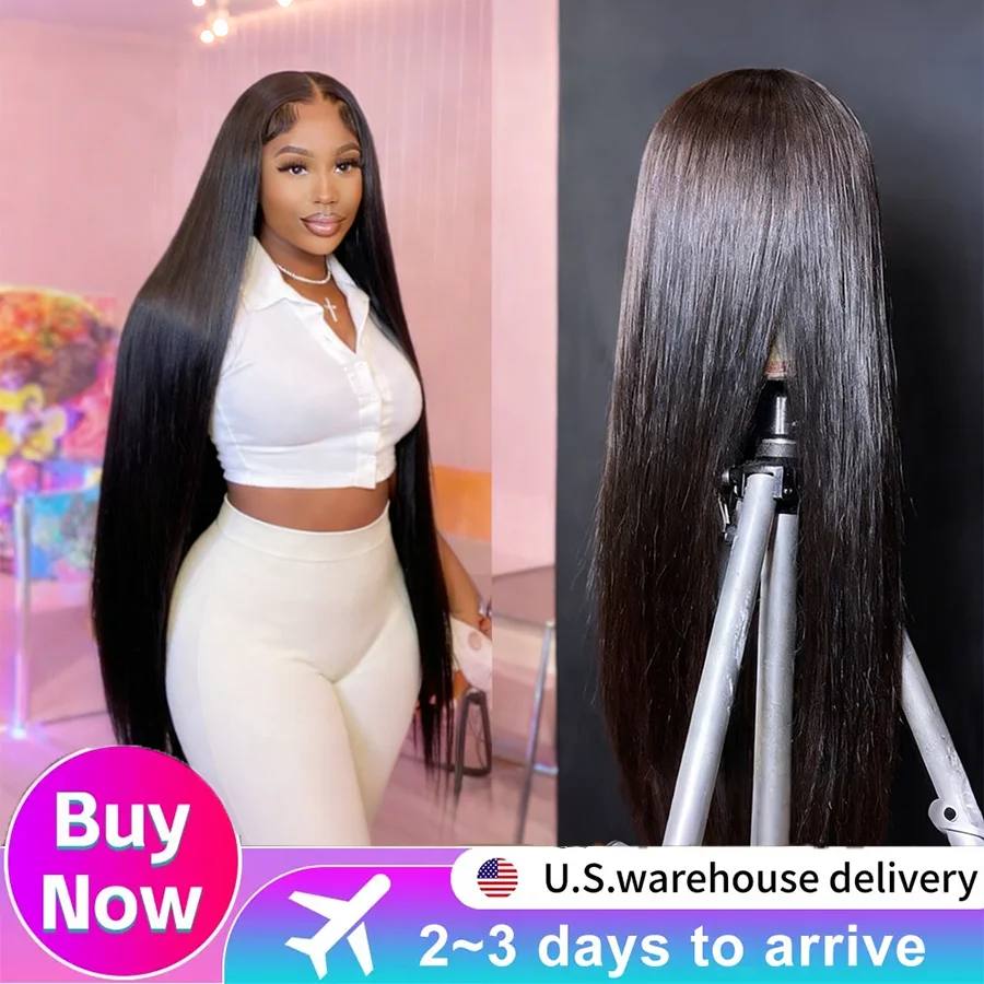 

Прямые парики из натуральных волос 13X6 360 Full HD с прозрачной кружевной основой для женщин, 36-42 дюйма, предварительно выщипанные, бразильские, с кружевной фронтальной частью