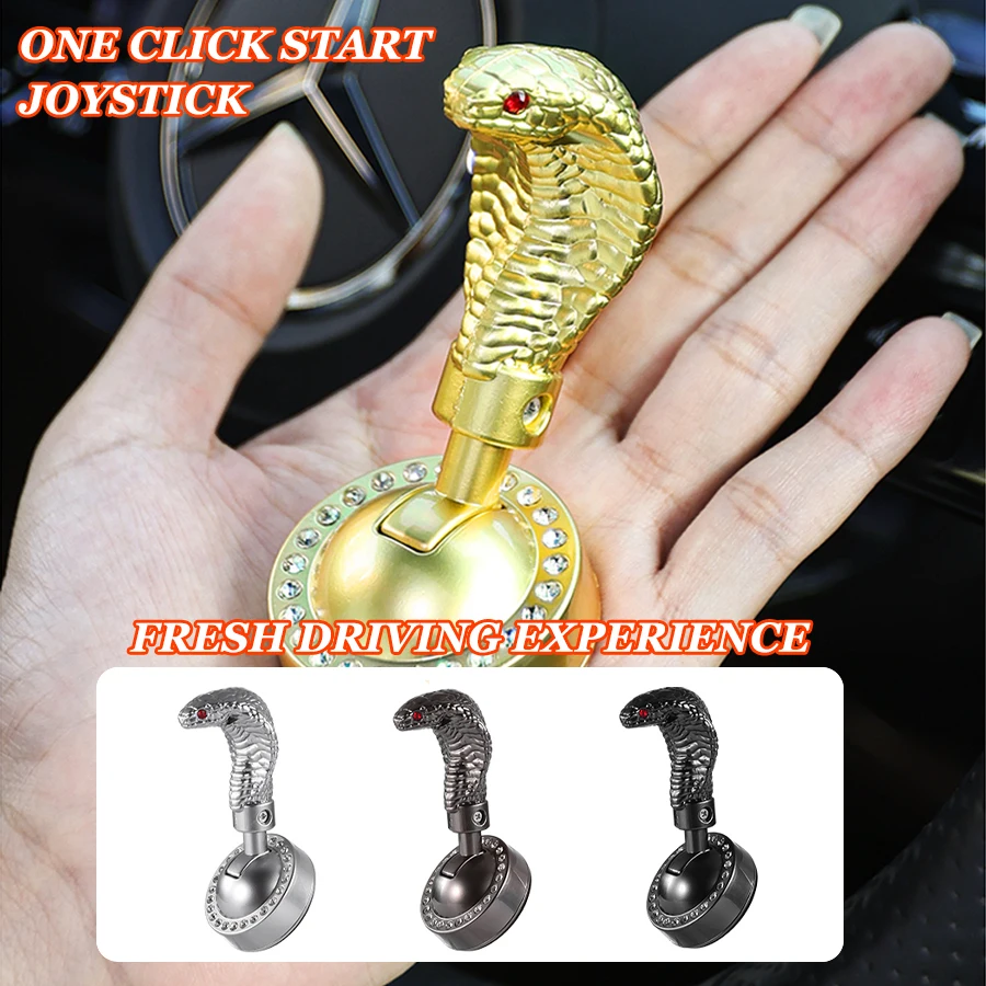Car Push Start Button Cover Decorative Snake Design Pushbutton Part Car Push To Stop Joystick Cover For Truck Trailer RV