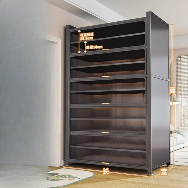 

Beautiful Tall Shoe Cabinet Strong Metal Design Modern Storage Shoe Cabinet Space Saving Wood Szafka Na Buty Furniture For Home