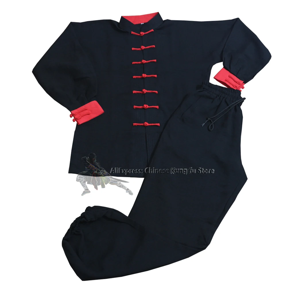 Cotton Tai chi Uniform Martial arts Kung fu Suit Wing Chun Jacket and Pants 25 Colors Need Measurements