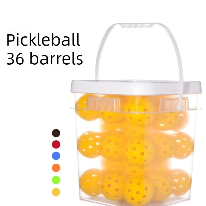 

40 Holes Pickleball Set 36PCS Barrel Handheld Pickleball Outdoor Practice Professional Pickleballs Portable Sports Equipments