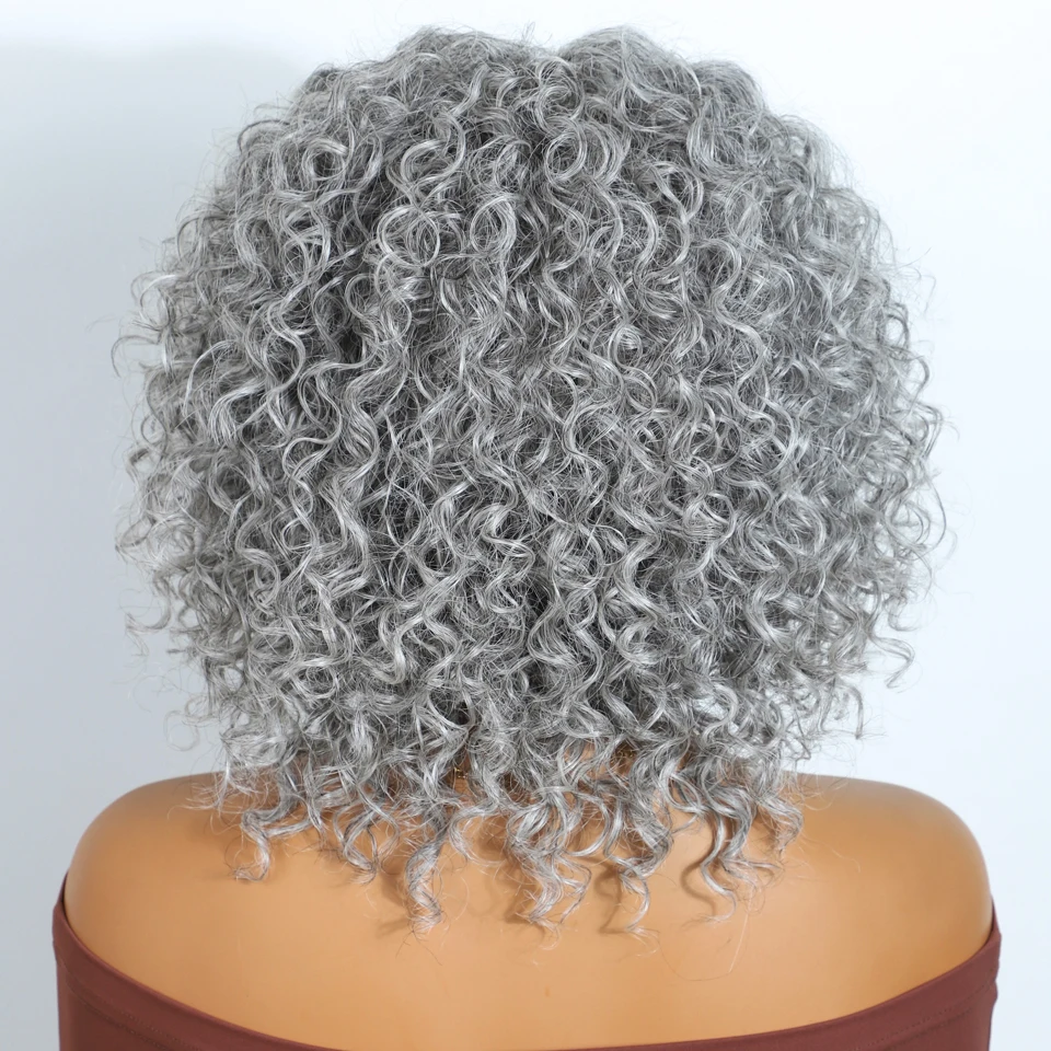 Elegante onda profunda encaracolado bob laço perucas de cabelo humano curto encaracolado pixie corte rendas perucas brasileiras cinza colorido perucas de cabelo humano para mulher