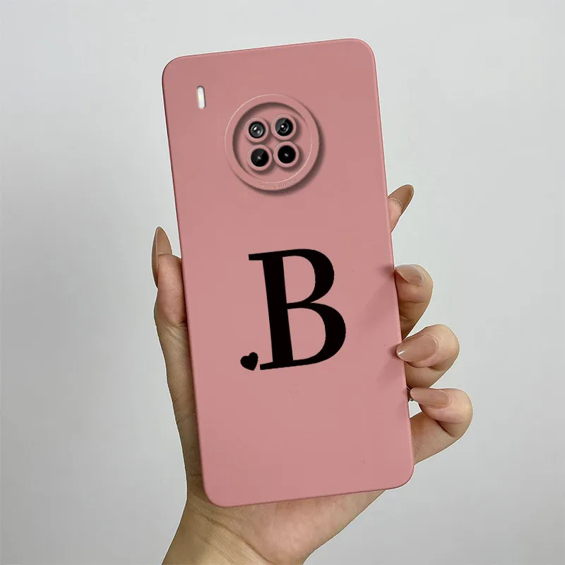 For Huawei nova 8i Case Huawei nova 8i Cover NEN-L22 NEN-LX1 NEN-LX3 Phone case Cute Couple Letters Square Shockproof Back Cover