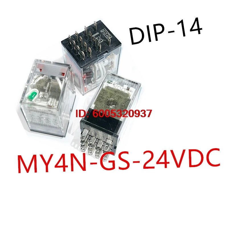 2piece  MY4N-GS-12VDC 、MY4N-GS-24VDC 、MY4N-GS-48VDC 、MY4N-GS-AC24V 、MY4N-GS-AC110V 、MY4N-GS AC220V  Intermediate relay