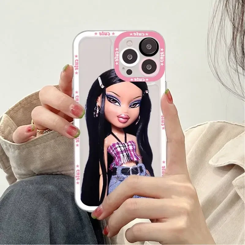 Cute Bratz Doll Phone Case for iPhone 11 12 13 14 15 16 Pro Max Mini Plus 7 8 SE X XS XR Phone Cases