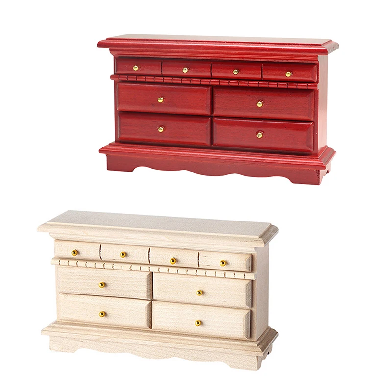 Multi Style Miniature Closet TV Book Cake Bedside Table Cabinet Shelf Legs Cupboard Model Dollhouse Furniture Decor DIY Toys