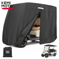 600D 2/4 Passengers Waterproof Dustproof Windproof Heavy Duty Golf Cart Cover For EZGO Club Car Drive Black Rain Cover