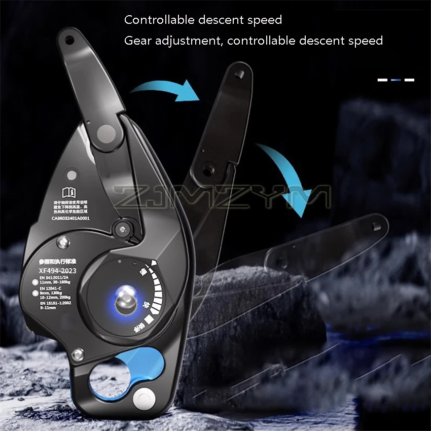 مكافحة الذعر التحكم اليدوي معدات التسلق والنسب في الهواء الطلق عملية الارتفاعات العالية جهاز نزول #3