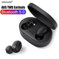 A6S Bluetooth Earphones TWS Wireless Headphones HiFi Stereo Noise Reduction Earbuds Touch Control Headsets for Xiaomi iPhone