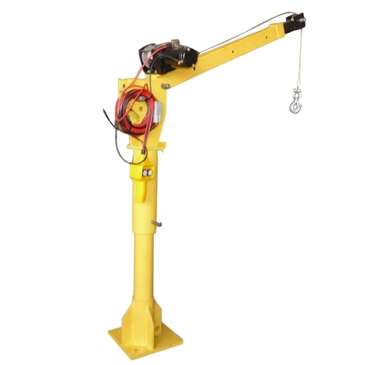 High Quality Small Pickup Truck Crane 500kg 1000kg 1 ton Mini Truck Mounted Crane With Electric Winch