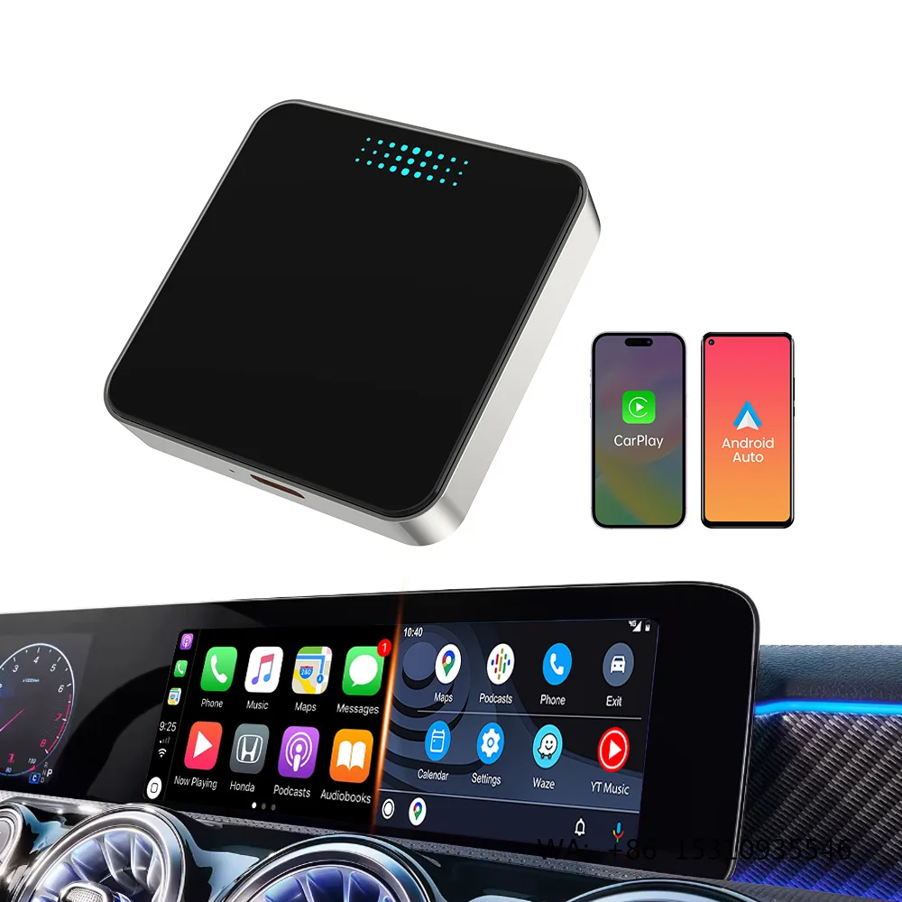 Factory Price  Youtube Netflix Video Player Mirror Link Ai Box 2 in 1 CarPlay Wireless Adapter Android Auto Wireless Dongle