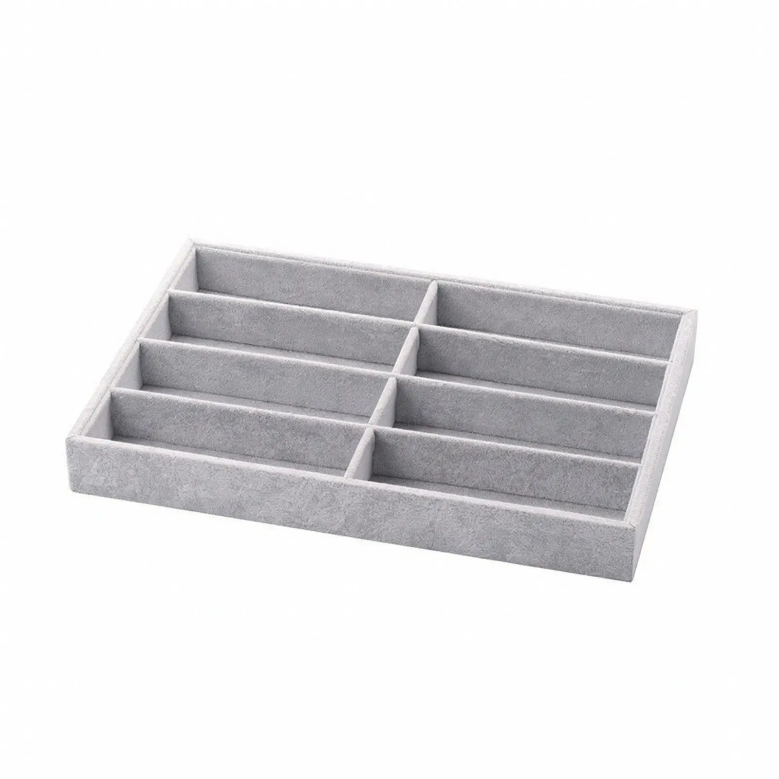 Glasses Organizer Box Flocking Tray for Eyewear Storage Sunglasses Holder Case for Multiple Glasses Display on Vanity