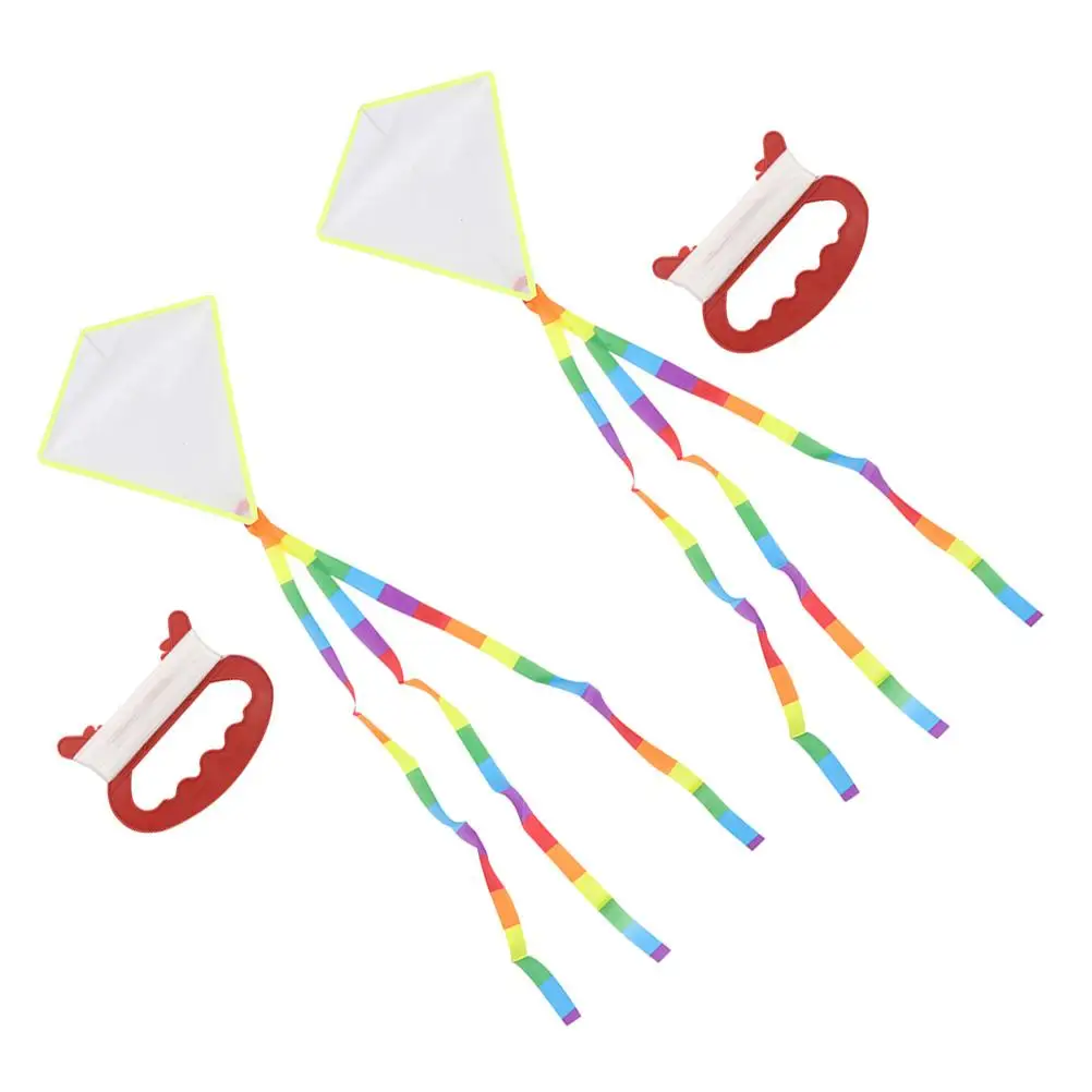 Cometa en blanco para niños, tablero de línea de 30M, Mini enseñanza hecha a mano, suministros de pintura para colorear, juguete para exteriores, interesante, deportes de cometa en blanco