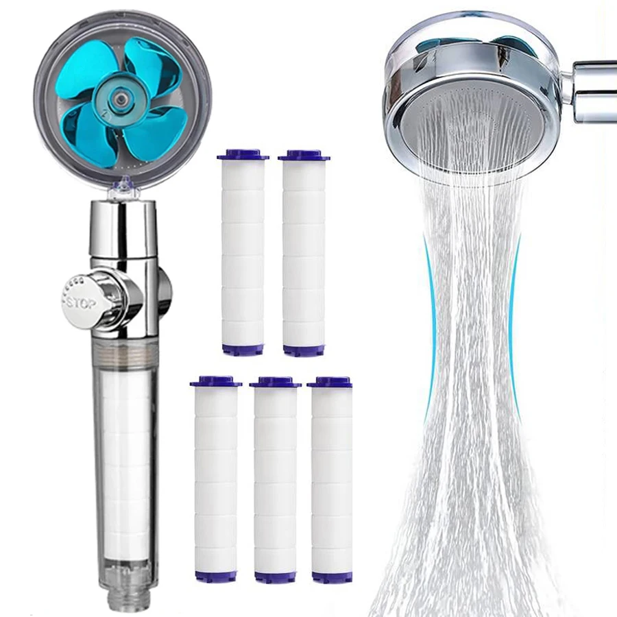 

New Rotating Spa Shower Nozzle Powerful Pressurized Spa Shower Faucet High Pressure Shower Head with Filter Bathroom Accessorie