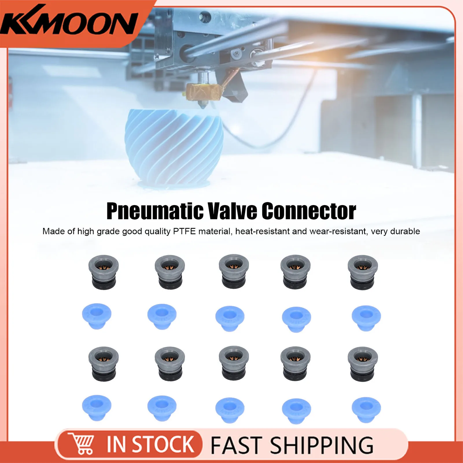 10 Set Pneumatic Valve Connector Head for VORON Extruder 3D Printer Accessories PTFE ECAS04 Pneumatic Valve Head Connector